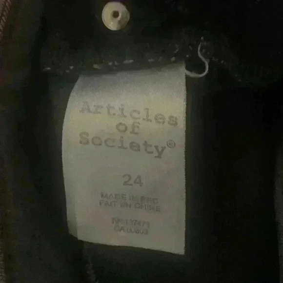 ARTICLES OF SOCIETY gray skinny jeans distressed sz 24 (00) Exc Con - Picture 3 of 7